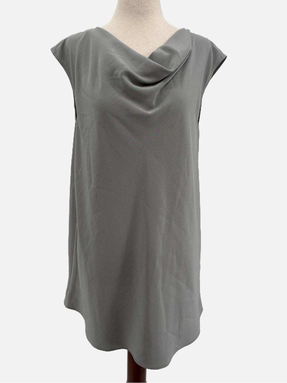 M.M.LaFleur Nora Eco Soft Wave Cowl Neck Blouse Pearl Gray +1 (1X 14W 16W)